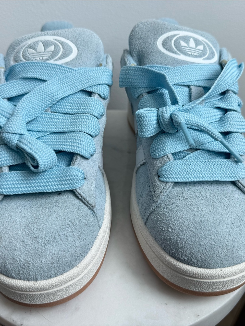 Adidas Campus: Light Blue Suede Sneakers